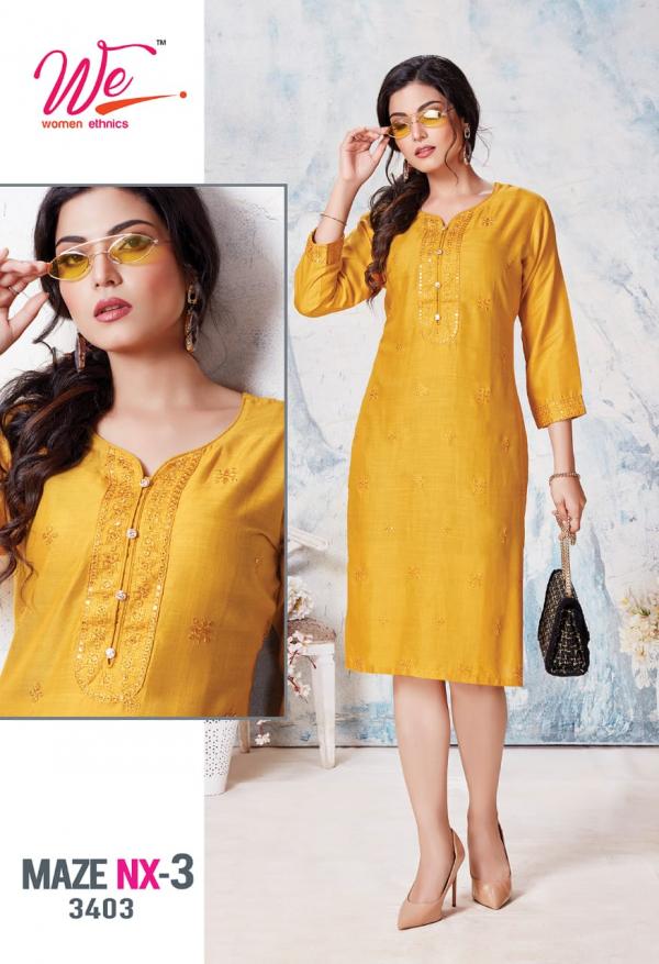 We Maze Nx Vol 3 Rayon Slub Designer Kurti Collection